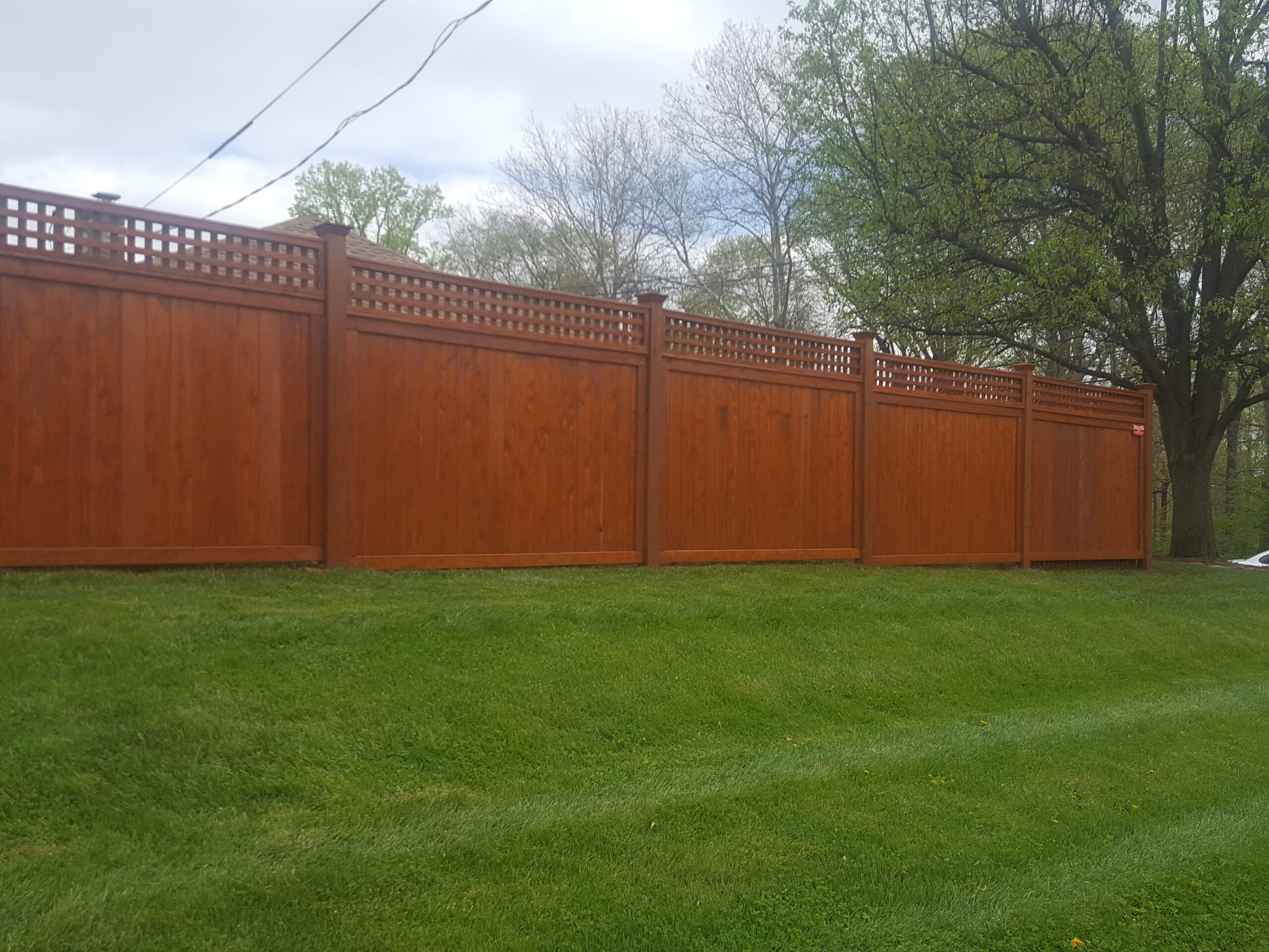 stained fence by Everlasting Fence Company